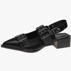 Elegant Black Women's Slingback Loafers
